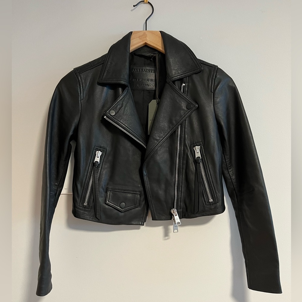 All Saints Elora leather biker jacket (New)